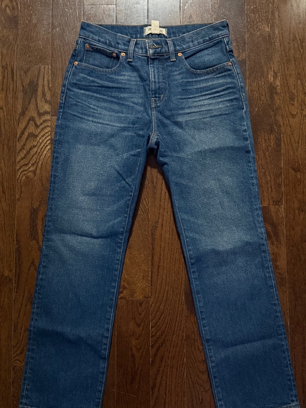 Madewell The Petite '90s Straight Mid Rise Jean Osada Wash 27P NR975